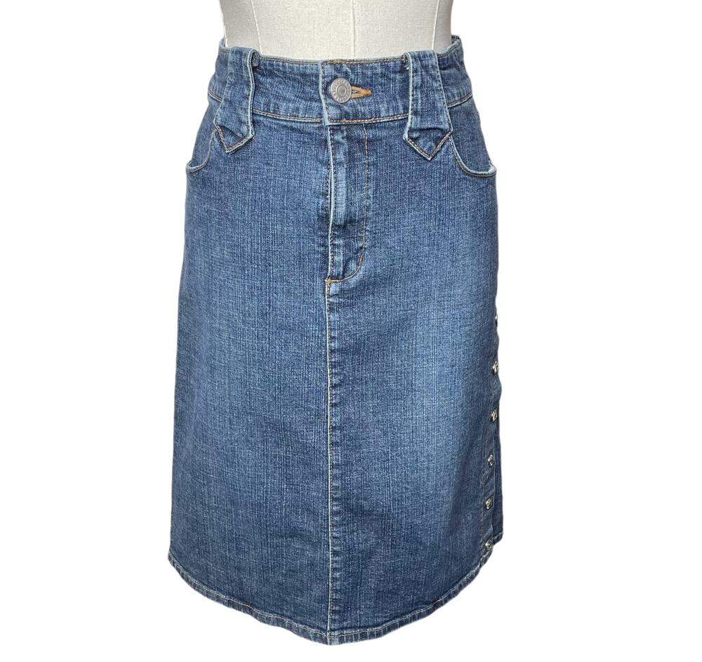 Brappers Nudist Jean Women’s Size Medium Denim Pencil Skirt Western Style